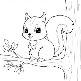 Kostenlose Eichhörnchen-Malvorlage