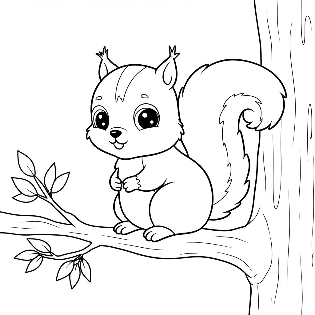 Eichhörnchen Malvorlagen für Kinder – Kostenlos ausdrucken & herunterladen