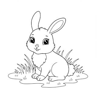 Druckbare Hasen-Malvorlage