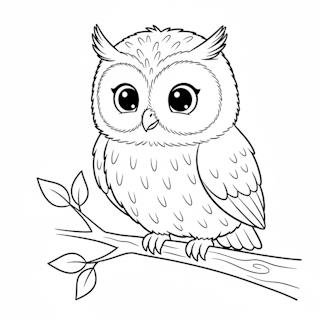 Waldohreule Malvorlage für Kinder, zum Ausdrucken