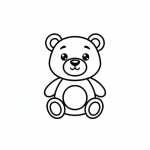 Aranyos mackó kifestő