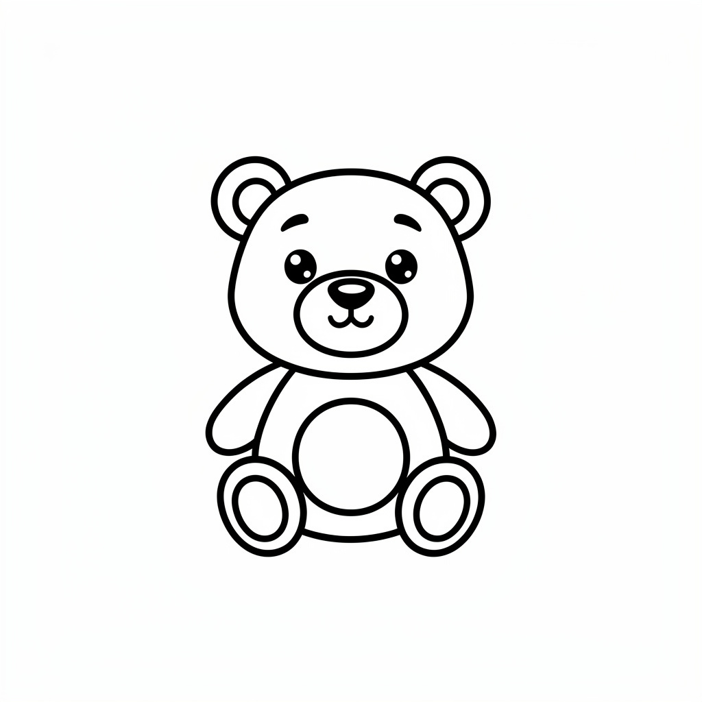 Aranyos mackó kifestő