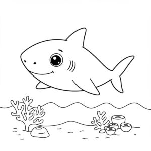 Cápa Színező Gyerekeknek – Ingyenes Tengeri Állatos Kifestők