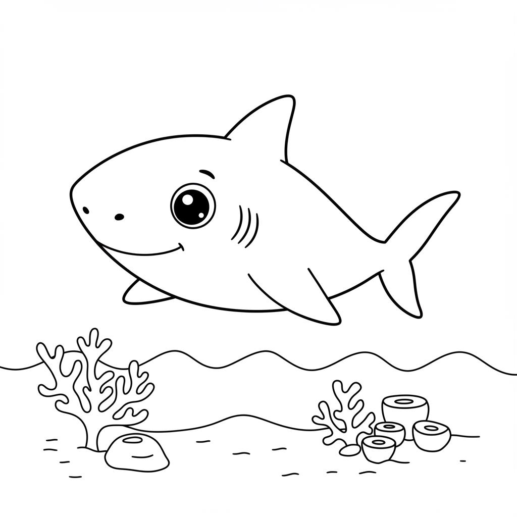 Cápa Színező Gyerekeknek – Ingyenes Tengeri Állatos Kifestők