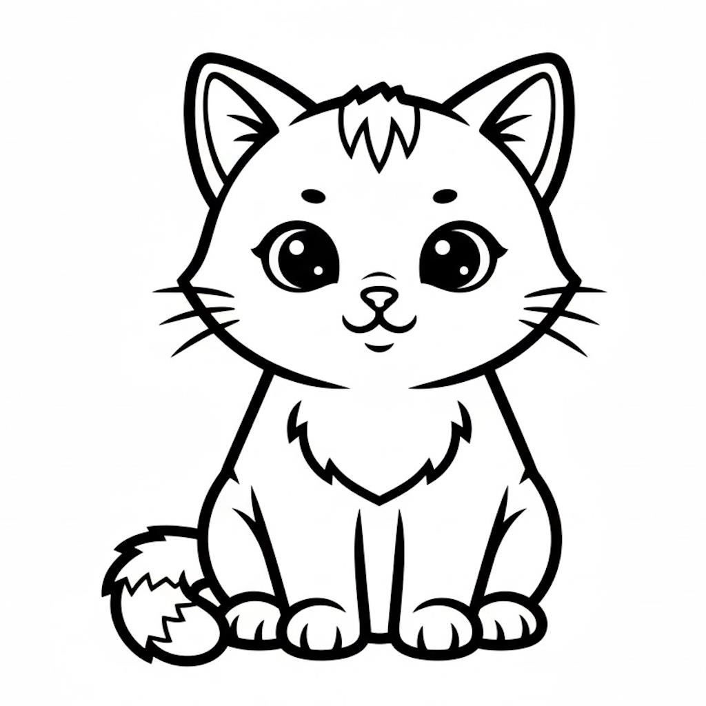 Cuki cicás színező ingyen gyerekeknek