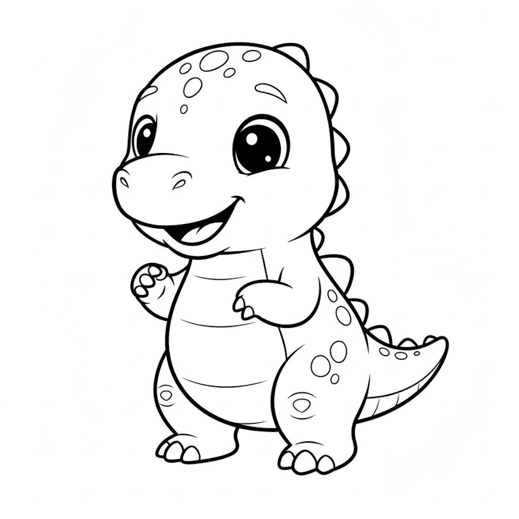 Cuki dínó színező letölthető