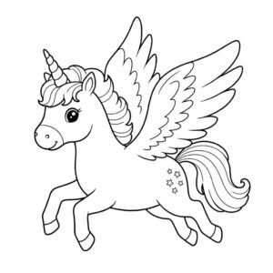 Ingyenes egyszarvú színező – Mesebeli állatok kifestők ingyen
