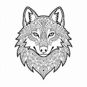 Farkas zentangle kifestő