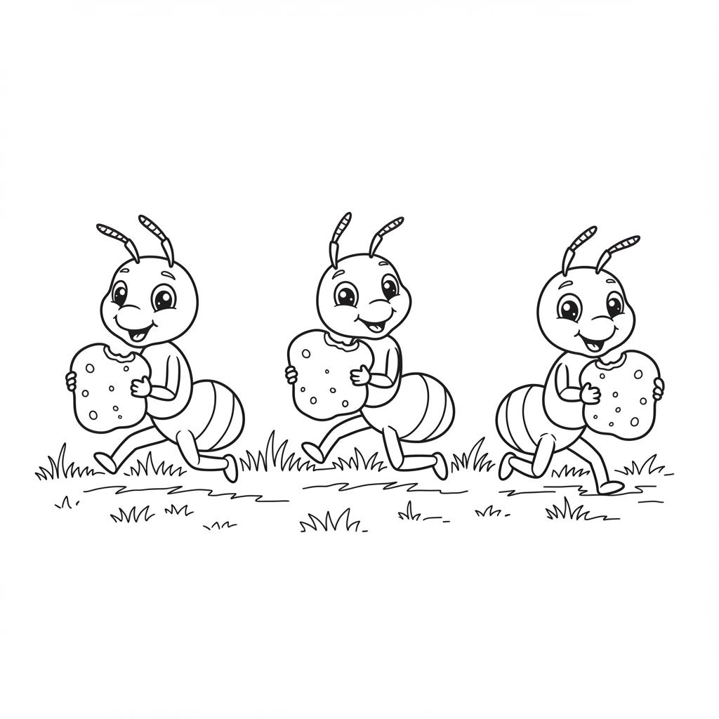 Hangya színező – Bogaras kifestők gyerekeknek