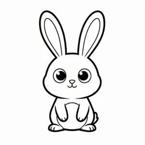 Hosszúfülű nyuszi vonalrajz