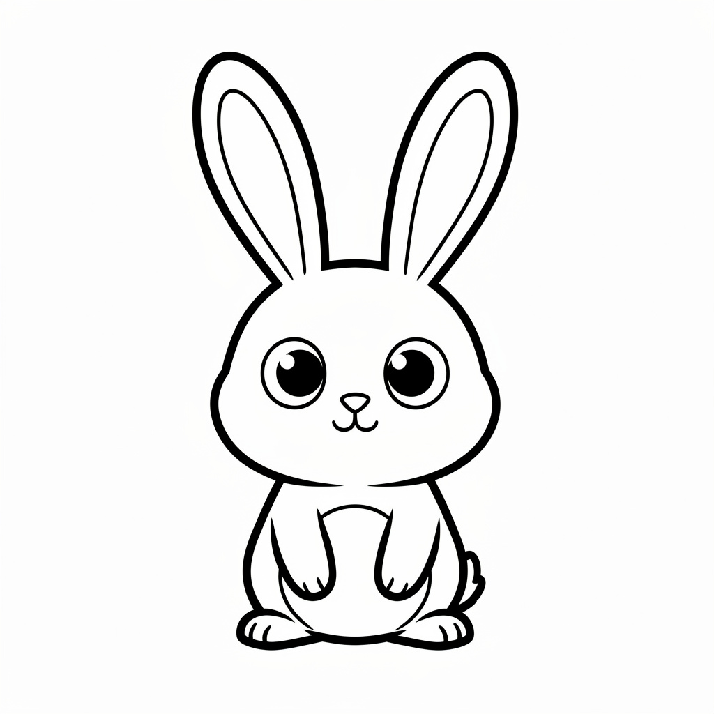 Hosszúfülű nyuszi színező letölthető