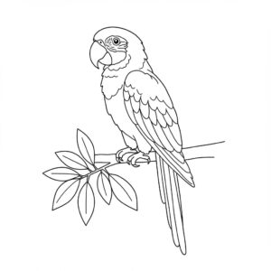 Papagáj színező – Ingyenes nyomtatható madaras kifestők gyerekeknek