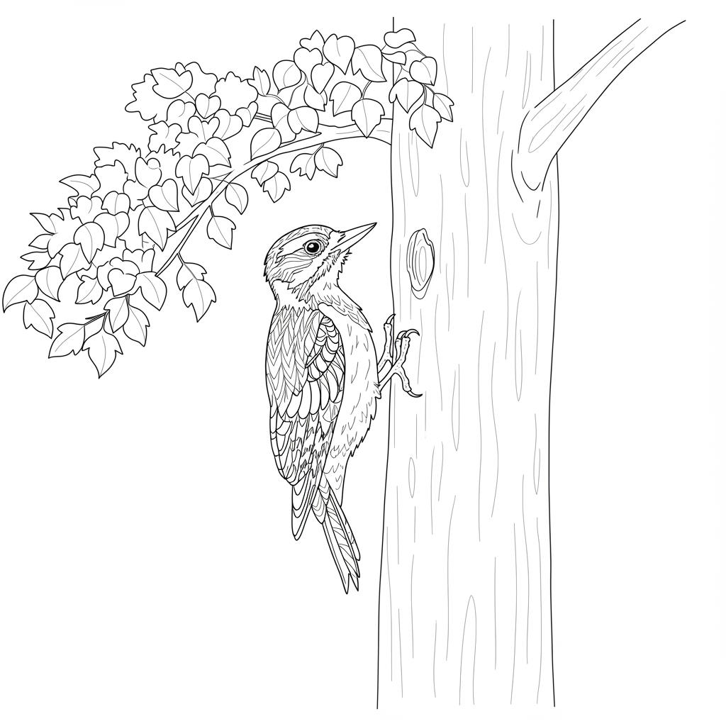 Ingyenes harkályos kifestő gyerekeknek