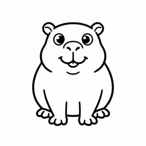 Mosolygós capybara kifestő