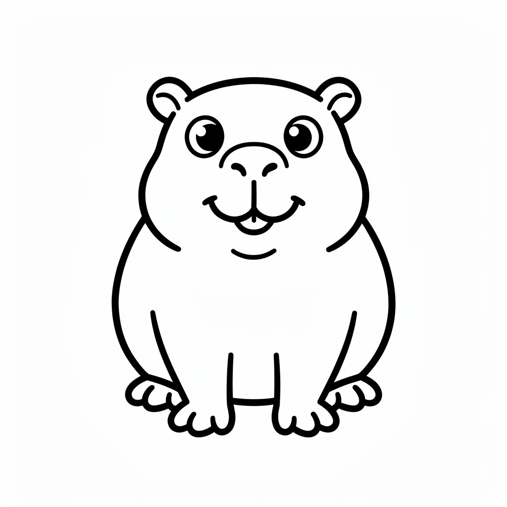 Mosolygós capybara kifestő