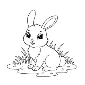 Nyuszi színező gyerekeknek – Letölthető és nyomtatható