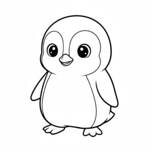 Aranyos pingvin kifestő