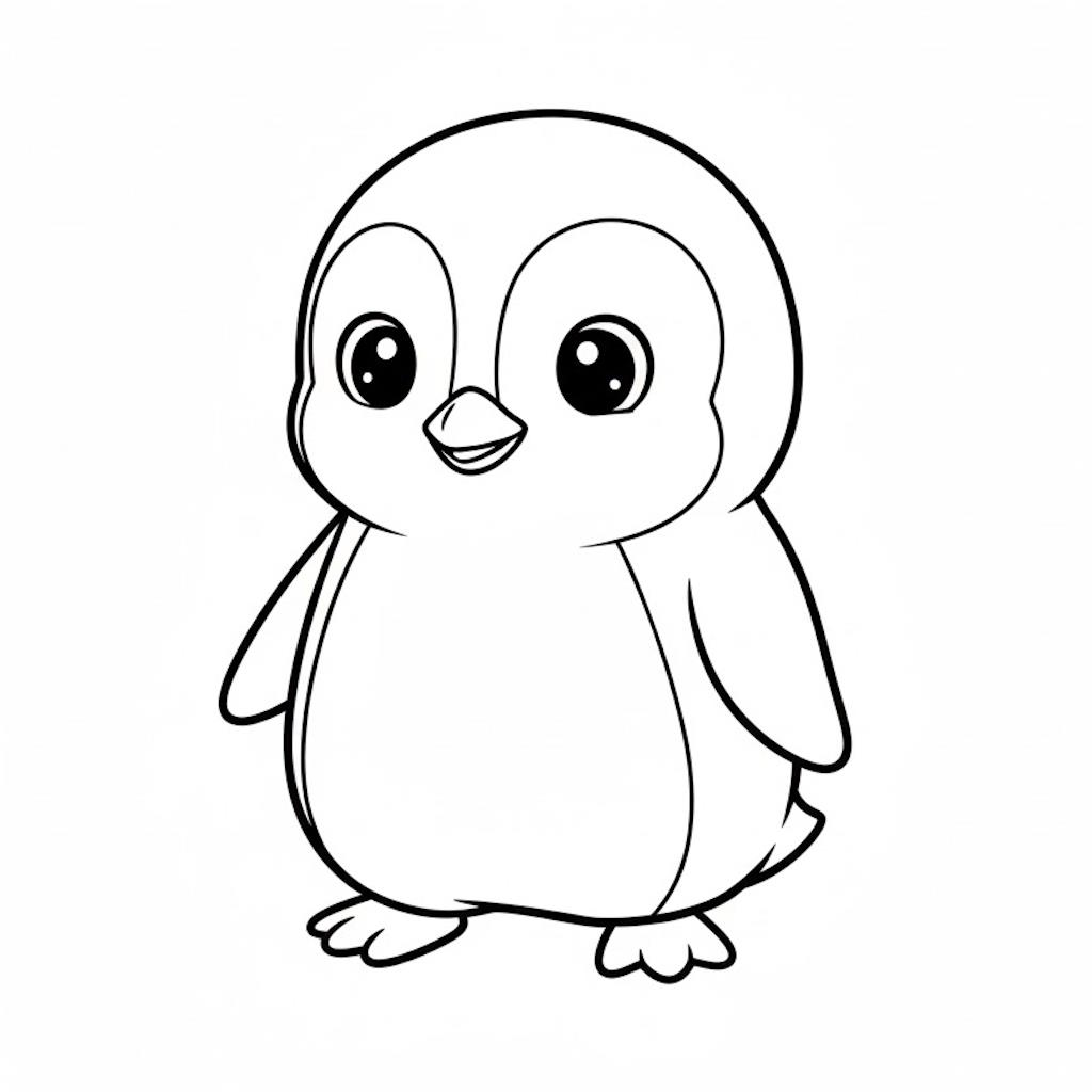 Pingvin kifestő gyerekeknek letölthető