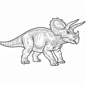 Triceratops vonalrajz