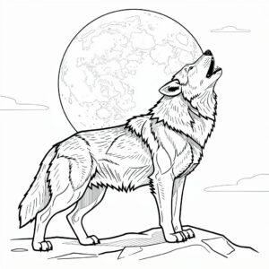 Üvöltő farkas színező