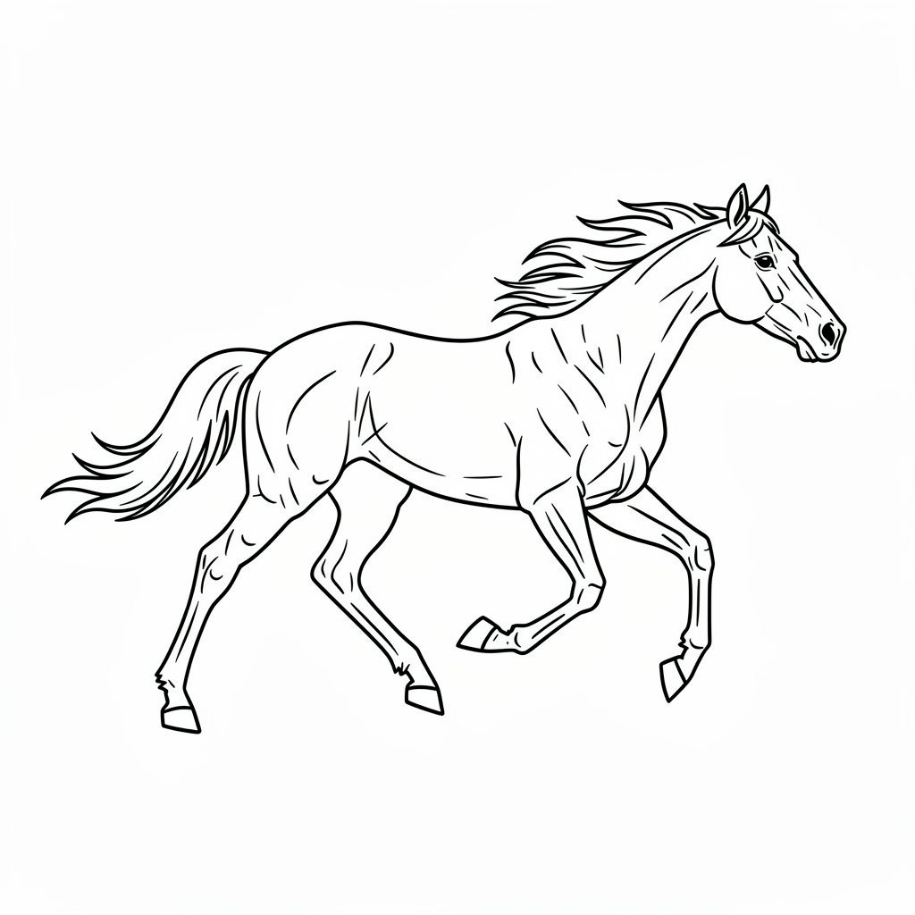 Vadon élő mustang ló kifestő