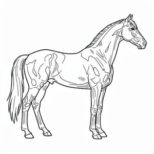 Aprólékos lovas rajzlap arab telivérrel nagyobb gyerekeknek