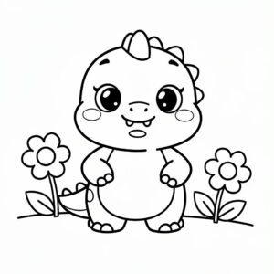 Dino szinező nyomtatható ovisoknak