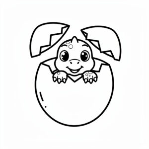 Dínó tojás kifestő kicsiknek