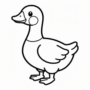 Egyszerű liba kifestő óvodásoknak