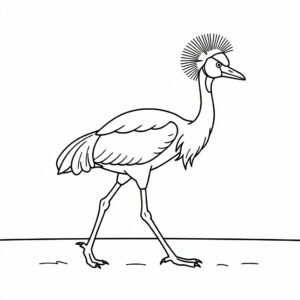 Elegáns daru madár rajz gyerekeknek