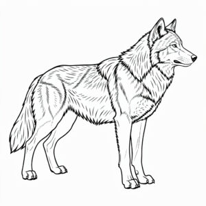 Farkasos kifestő a fenséges szürke farkassal