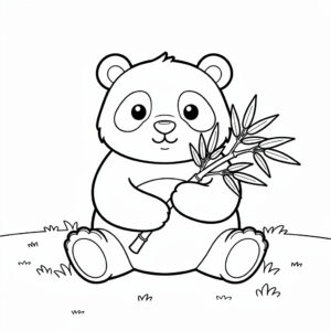 Maci színező cuki pandával