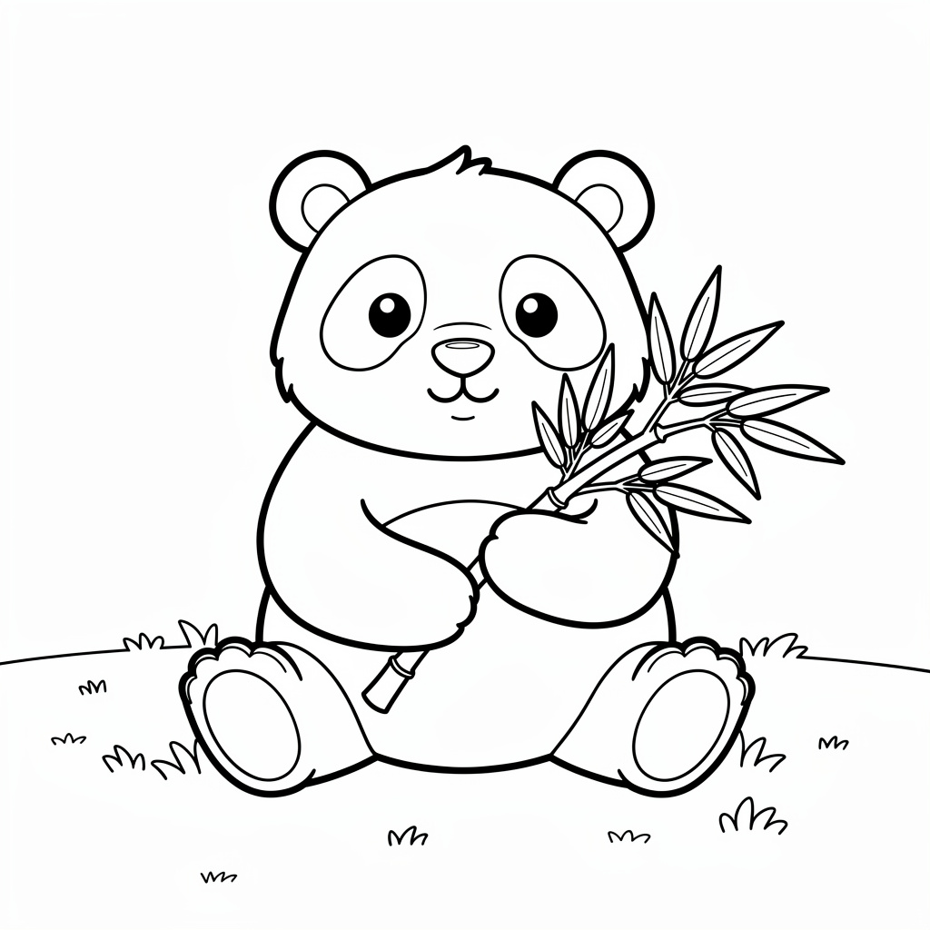 Maci színező cuki pandával