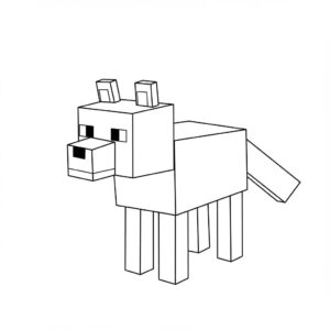 Minecraft farkas színező