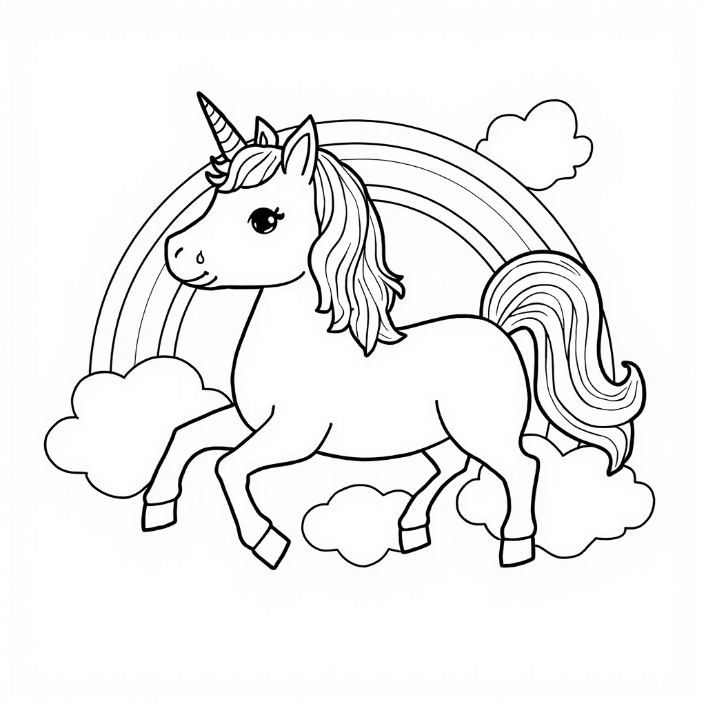 Nyomtatható cuki unikornis színező ingyen