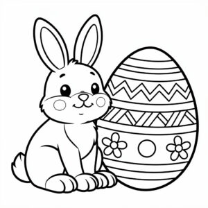 Nyomtatható húsvéti nyuszi színező kicsiknek