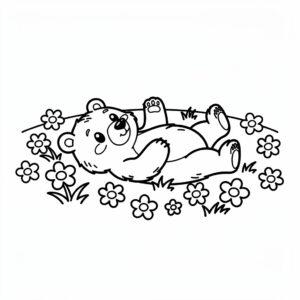 Nyomtatható macis színező gyerekeknek