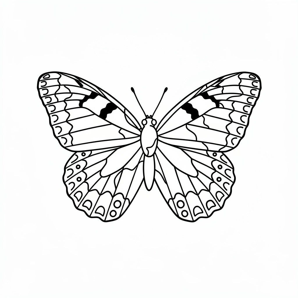 Pillangós rajz nyomtatható kis rókalepkével