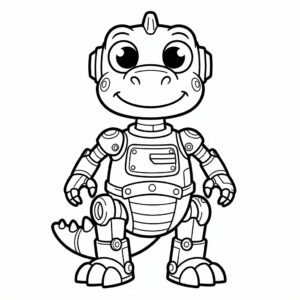 Robot dínó rajz óvodásoknak