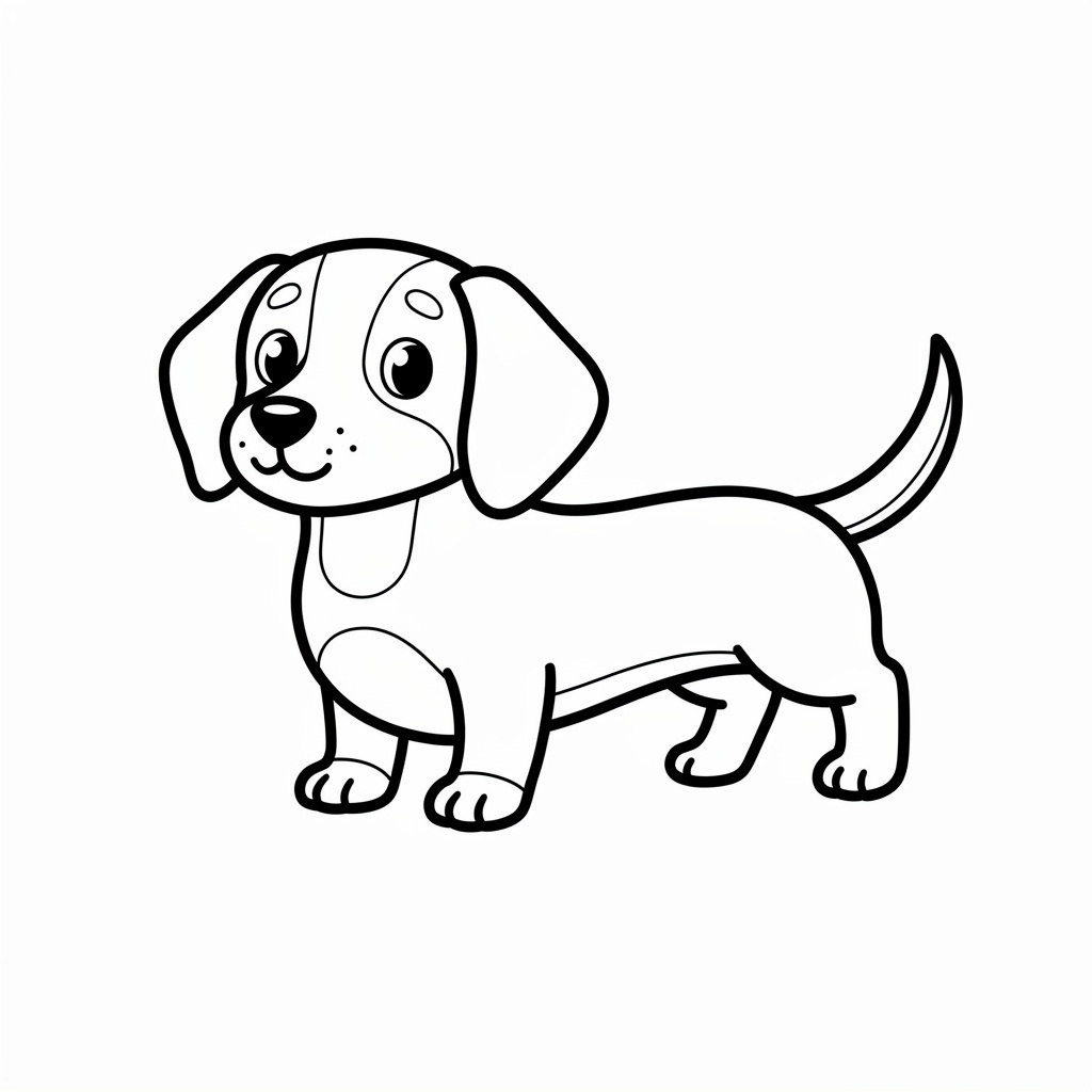 Tacskó kutyás színezőlap gyerekeknek