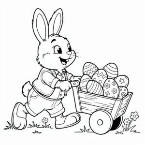 A4-es húsvéti nyúl kifestőlap az ünnepi készülődéshez