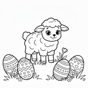 Húsvéti bárány színező