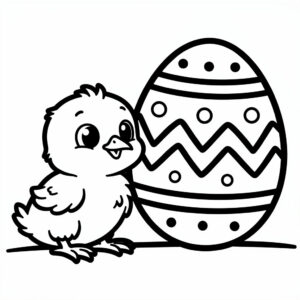 Húsvéti csibe színező nyomtatható