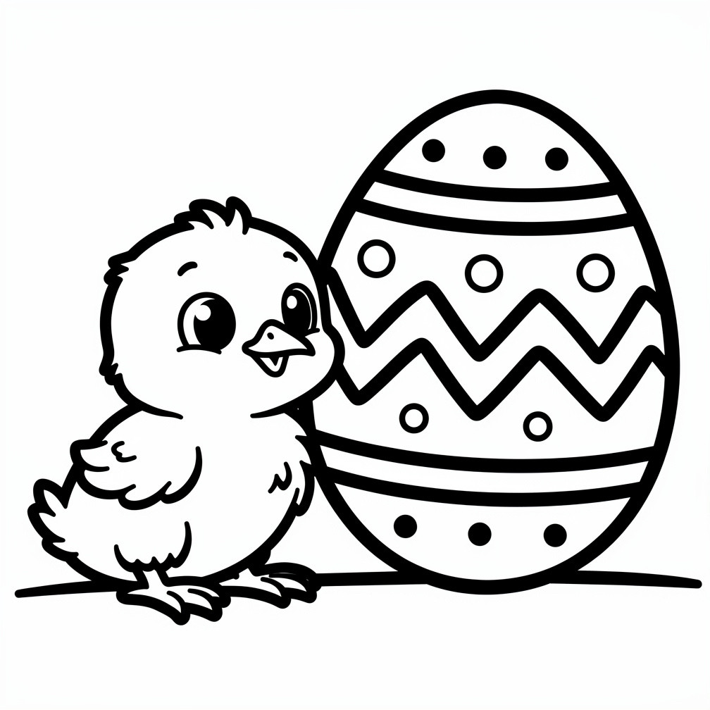 Húsvéti csibe színező nyomtatható