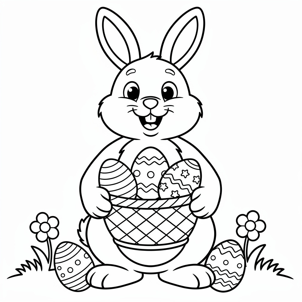 Húsvéti nyuszi színező