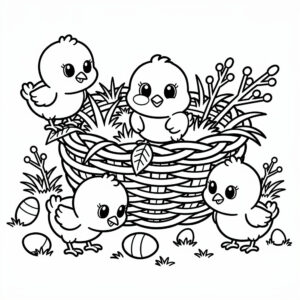 Kiscsibék a fészek körül