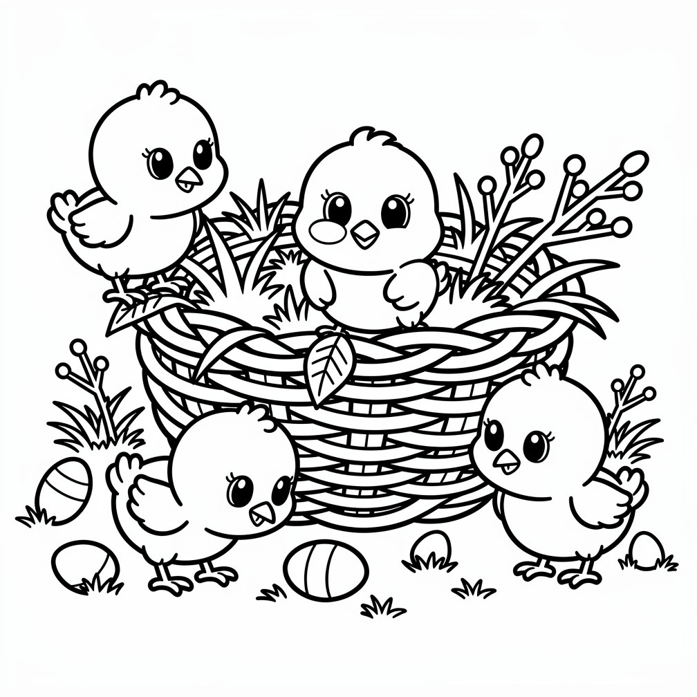 Kiscsibék a fészek körül