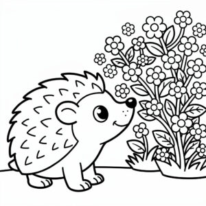 Sün a virágzó bokrok alatt