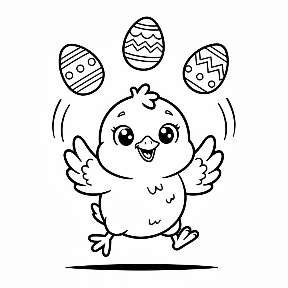 Vidám és kreatív húsvéti csibe rajz gyerekeknek