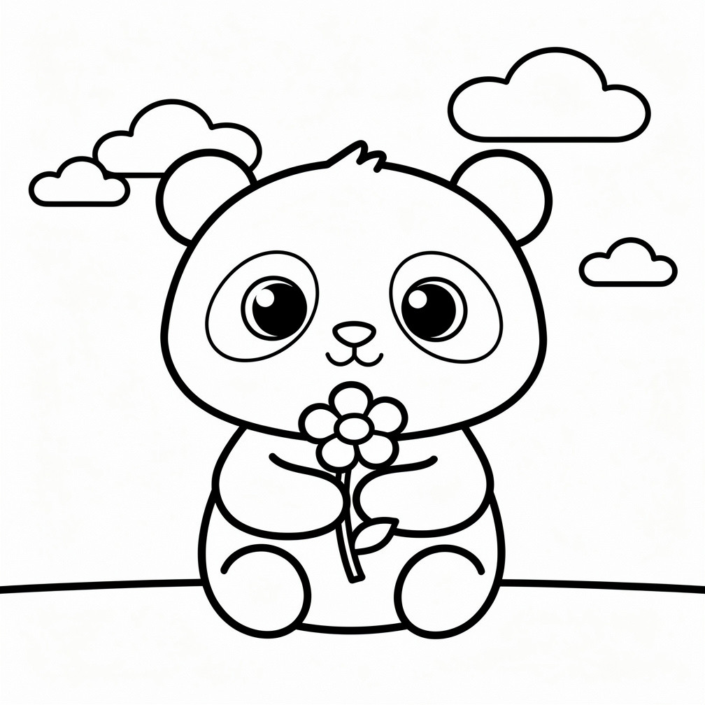 Egyszerű panda arc színező a legkisebbeknek 5 Egyszerű panda arc színező a legkisebbeknek, könnyen kiszínezhető formákkal a pandás kategória rajzai közül.
